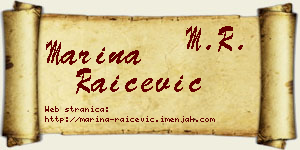 Marina Raičević vizit kartica